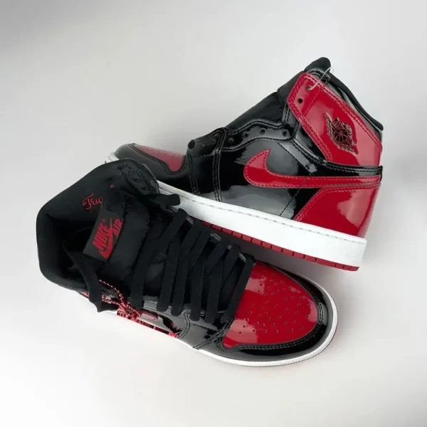 Air Jordan 1 Retro High OG ‘Patent Bred’ Leather Sneaker 555088-063