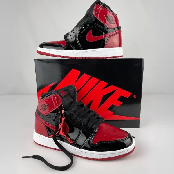 Air Jordan 1 Retro High OG ‘Patent Bred’ Leather Sneaker 555088-063
